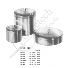 Round Metal Boxes and Medicine Cups