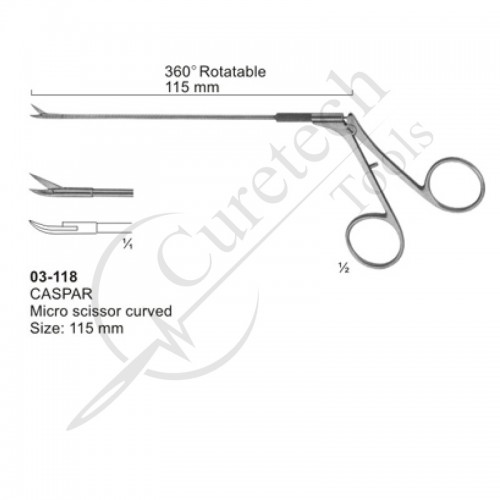 Micro Scissors (Spring Type )with Flat Handles